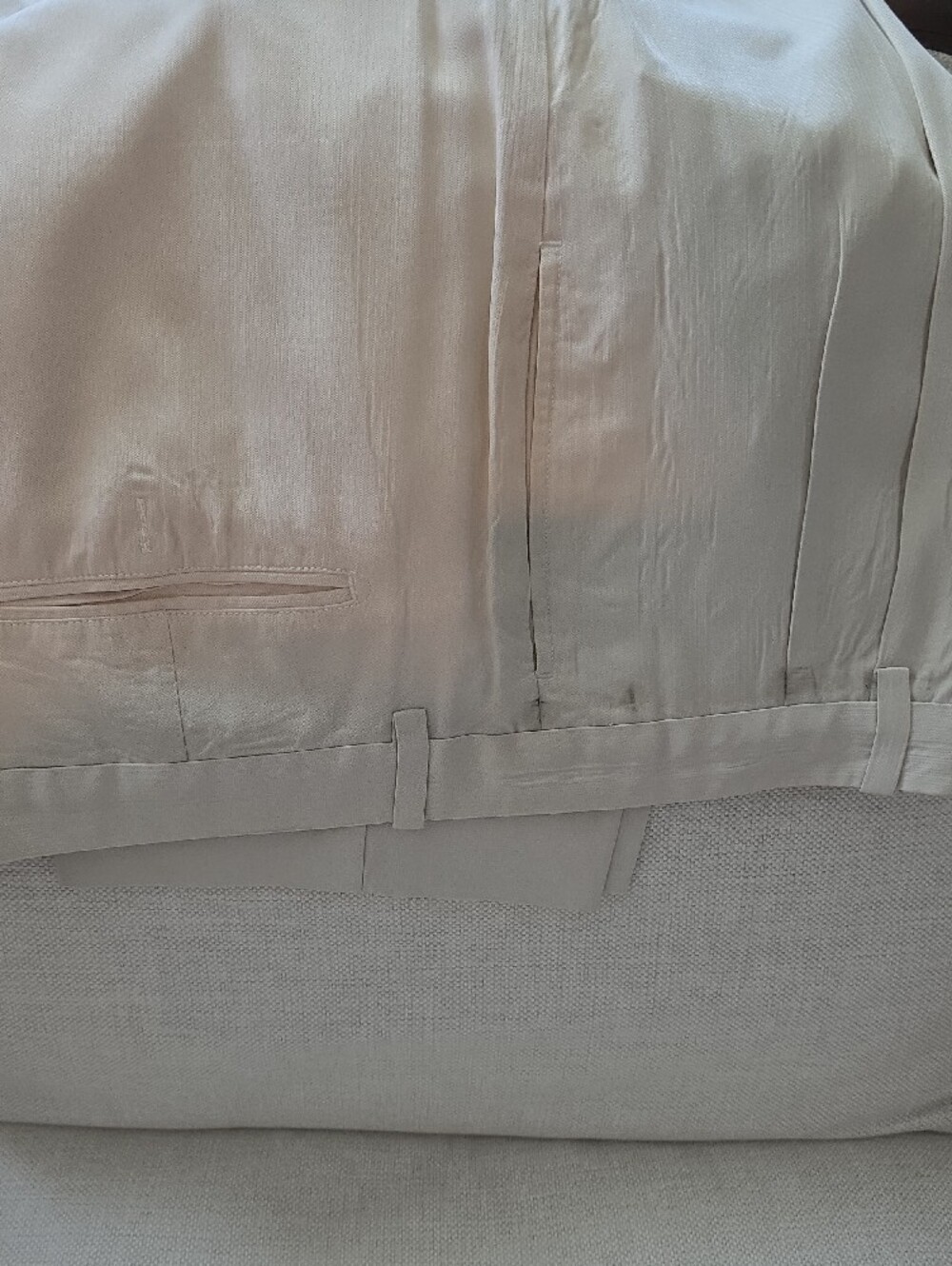 80 % Silk Tommy Bahama Off-White/Tan Trim Shirt